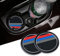 Set of 2 Line Car Interior Accessories Anti-Slip Coasters for 1 3 5 7 Series F30 F35 320li 316i X1 X3 X4 X5 X6 (Diameter 2.6 inches (66 mm)