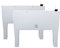 PAFEN 2X Blumentöpf Blumenkasten mit Füßen – 595 x 240 x 460 mm - Pflanztopf Rattan-Optik Übertopf Wasserstandsanzeiger Balkonkasten Pflanzkästen, Weiß