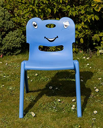 Plastic Kids Chairs Indoor Outdoor Garden Stackable Toddler Children Chair (Blue)