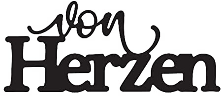 Mundart Stempel Stanzschablone Deutsche Text von Herzen