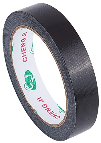 GORGECRAFT 3/4 Inch x 65.6ft Bookbinding Repair Tape Black Fabric Tape Adhesive Duct Tape Safe Cloth Library Book Seam Sealing Craft Tape for Bookbinders Hinging Sofa Cord Cable Webbing Repair