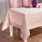 Nappe de salle a manger rose en coton style vintage damassé | Nappes de table rose rectangulaire 140x180 pour salon cuisine jardin , Nappe moderne décorative en bordure avec Gland, Nappes coton rose