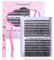 Proamate Kit Extension Ciglia 280 Pezzi Finte Ciuffetti Kit Extension Ciglia Fai Da Te With Bond And Seal Lashes Glue, Pinzette, (9-15mm, Kit ciglia cluster 30D+40D)