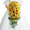 Brautstrauß künstliche Sonnenblume kaskadierender Hochzeitsstrauß künstliche Blumen Handstrauß für die Hochzeitszeremonie