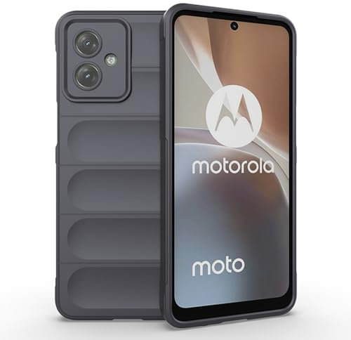 BORYA Funda para Motorola Moto G54 5G, Antigolpes Premium Suave Silicona TPU Bumper Carcasa, Anticaída Diseño de Bolsas Aire Estuche, Delgada Duradero Caso, Gris Oscuro
