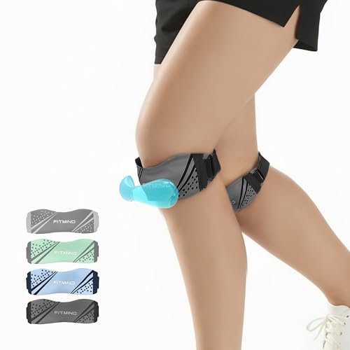 FITMIND Adjustable Knee Brace x2, Patellar Tape, Meniscus and Ligament Knee Pads with Strap for Tendon Relief, Stabilization of the Joint in Tennis, Running,Joint Stabilization