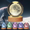 JHXLAMP Sistema solar 3D bola de cristal luz nocturna, bola de cristal de 3,15 pulgadas, 7 colores cambiantes para dormitorio, lámpara de decoración,regalo de cumpleaños para niños, niñas