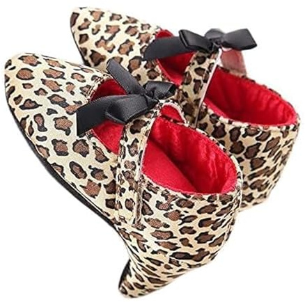 Newborn Baby Girls Princess Shoes Bowknot Soft Sole Crib Shoes with High Heels First Walkers