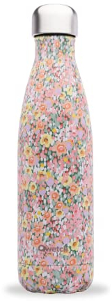Qwetch - Bouteille Isotherme Giverny Mimosa 500ml - Gourde Nomade Inox - 24h Froid et 12h Chaud - Etanche, Sans BPA & Réutilisable