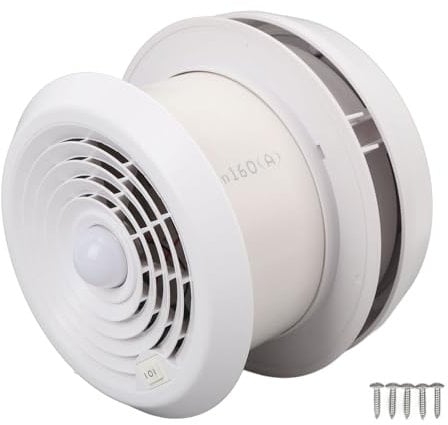12V RV Roof Fan Vent, Mushroom Head Shape RV Roof Vent Fan with Lighting and Mesh Screen, 2 Speed RV Roof Venting Fan for RV, 200CFM Exhaust Air Volume