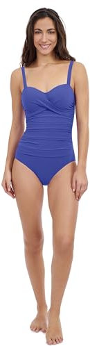 Profile by Gottex Tutti Frutti - Costume Intero da Donna con Reggiseno Coppa D e Spalline Larghe, Modello Swim Essential, Reale, (46) D