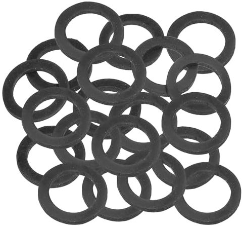 PATIKIL Arandela Plana de Goma M20, 20 Pcs, 20 mm de Diámetro Interior, 30 mm de Diámetro Exterior, 2.5 mm de Grosor, Junta Espaciadora de Sellado para Grifo, Tubo de Agua, Negro