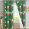 Curtain Grüne Weihnachtssocken Blackout Curtain Weich Gardinen Wohnzimmer Waschbar Vorhang mit ösen Verdunklungsvorhänge Curtains Living Room Polyester Vorhänge 2x140x160cm