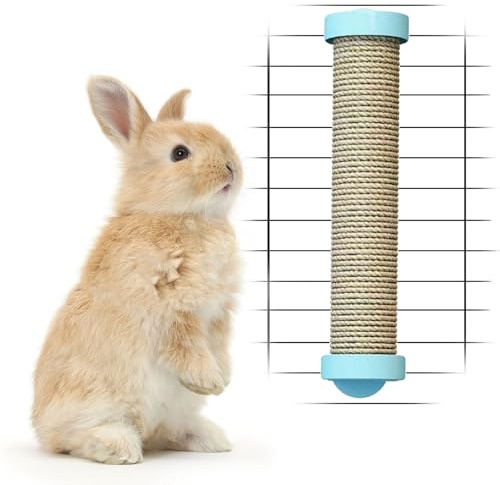 Oncpcare kaninchen kratzbaum für käfig sisal natur hase kratzbaum spielzeug krallen und zahnpflege interaktive kaninchen krabbelspielzeug kauspielzeug für hase für