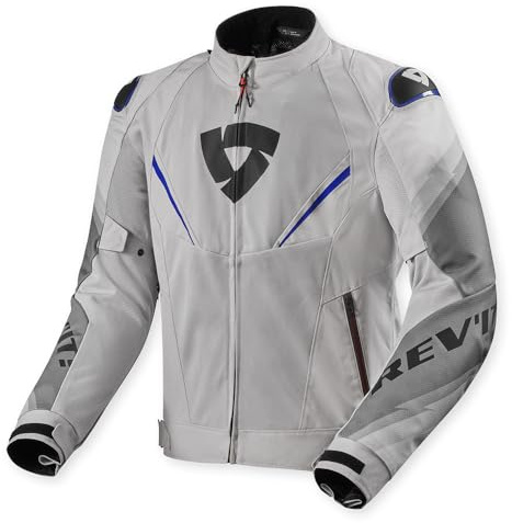 REV'IT! Revit Quantum 3 Air Motorrad Textiljacke, silber/blau, L