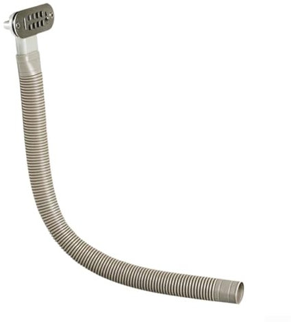 Yuanpgky Tuyaux de trop-plein pour évier, tube de trop-plein avec interface ronde, drain ovale latéral, tuyau de vidange en acier inoxydable, maintient la cuisine sèche