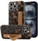 LAOPONUT for iPhone 14 Pro Case with Wrist Strap, Cheetah Leopard Tortoise Shell Print Shockproof Soft TPU Protective Case Women Girls, Slim Anti Scratch Cover for iPhone 14 Pro 6.1 Inch,Yellow