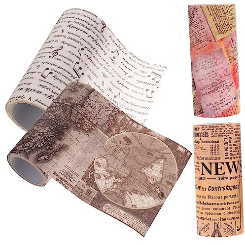 Veemoon 1 Schachtel Vintage Zeitungsband Sammelalbum Scrapbooking Dekorative Bänder Diy Washi Tape Basteln Diy-bänder Handkontenbänder Partyzubehör Washi-klebeband Japanisches Papier