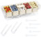 Fangoo Serveur de Condiments Rangement avec Couvercl 5 Compartiments Amovibles Conteneur 5 fourchetts et 2 pincese Plateau de service avec plats amovibles pour accessoires de bar, fruits, salade