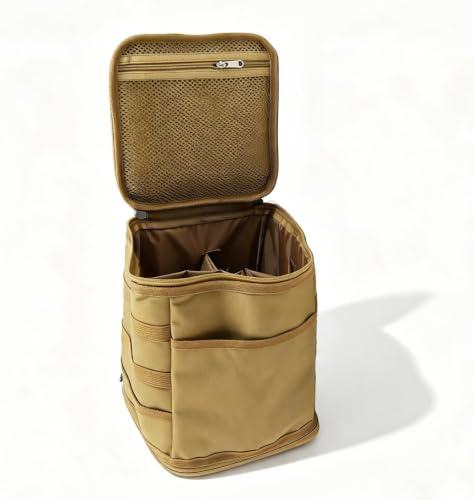 Camping Storage Solution Große Kapazität Tasche für Gasherde, Lampen und Töpfe (Khaki)