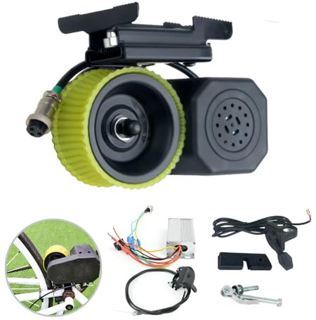 Ebike Conversion Kit,3V/48V 250W Brushless Motor and Controller, electric bike conversion kit, Friction drive bicycle kit, Road Bike, City Bicycle Booster, suitable for 16-26 inch Bicycles