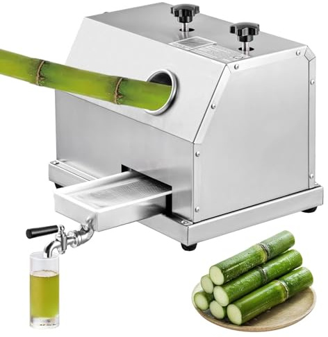 110LBS/H Exprimidor Manual De Caña De Azúcar, Prensa Comercial De Caña De Azúcar, Exprimidor De Caña De Azúcar, Con 3 Rodillos De Acero Inoxidable Y Tolva De Alimentación De 2.4Inch