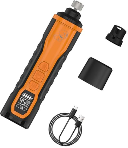 Illkjasfc Pet Nails Care Electric Nails Grinder Rechargeable Trimmer With 3 Grinding Head Low Noise For Dog Cats Grooming Electric Pet Nail Grinder