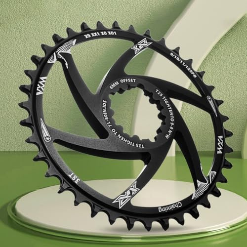 Violiica Singlespeed-Kettenblatt für GXP Direct Mount, 6 mm Offset, CNC-Aluminiumlegierung, 30T-40T Zahnoptionen