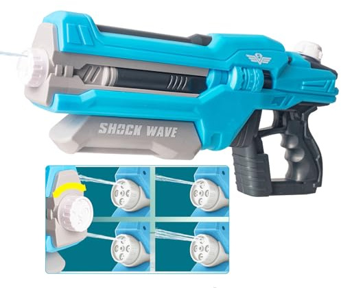 Water Gun 1300cc Large Water Pistol for Kids Adults 30-40ft Long Range Powerful Watergun Super Soaker Water Blaster Shooter, Summer Beach Pool Water Fight Squirter Toys for Boys