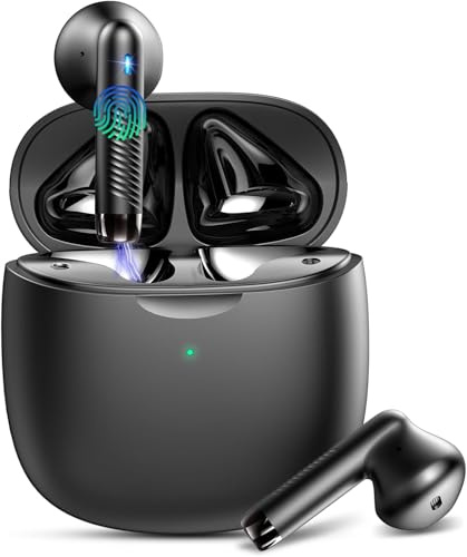 Wireless Bluetooth Earbuds in Ear, 32Hrs Playtime, Noise Cancelling Mics | Light-Weight Bluetooth 5.3 Headphone with HiFi Stereo Sound, IP7 Waterproof & Touch Control Ear Buds for Daily Commut