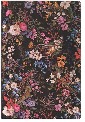 Notizbuch Floralia Mini Liniert: Flexi softcover, 80 gsm, ribbon marker, pouch, book edge printing (William Kilburn)