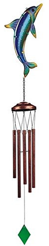StealStreet Windspiel Delfin, 101,6 cm, Blau/kupferfarben