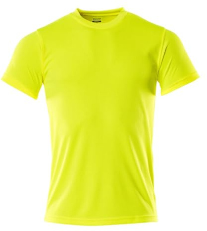 Mascot 51625-949-17 Calais Crossover Moisture Wicking Cool Dry Lightweight Modern Fit T-Shirt, Size L, Hi-Vis Yellow