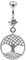 Monster Piercing Pierre de la CZ Clair Plain Arbre de Vie Balan?Ant Design 925 Sterling Silver Ventre Barre Piercing