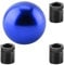 Reminnbor Schaltknauf Auto Universal Handschaltknauf Schaltkopf Runde Kugelform(Blau Farbe)