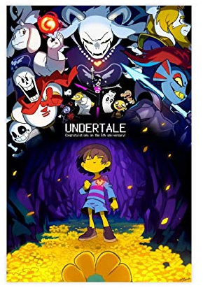 Game Undertale 33 Leinwand-Poster, Schlafzimmer, Dekoration, Sport, Landschaft, Büro, Raumdekoration, Geschenk, 30 x 45 cm, ohne Rahmen