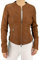 JOPHY & CO. Giacca Corta Donna Vera Pelle Moto Vintage con Tasche e Cerniere (cod. 207939 & 207968) (Camel (cod. 186853), L)