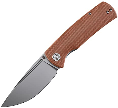 Petrified fish PFP01 Beluga Klappmesser, 3.62 K110 Stahl Klinge G10 Griff, Mit Kugellager EDC Taschenmesser (Brown Sandblasting)
