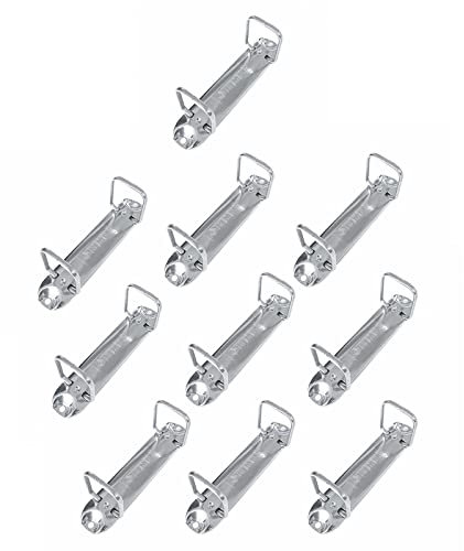 10 Ringbuchmechanik aus Metall in Q-Form für Ordner Hefter Ringmechanik Binder Variantenwahl, Größe:123 x 26 mm | 29 x 36 mm, Variante:2 Ringe