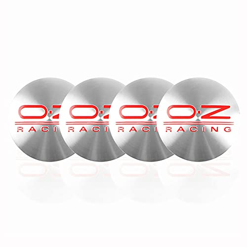 XGAGCF 4 Stück Auto Radnabenkappen Wheel Center Caps Alufelgen Felgenkappen Nabendeckel Aufkleber, für OZ Racing 56MM Auto Dekoration Abzeichen Zubehör