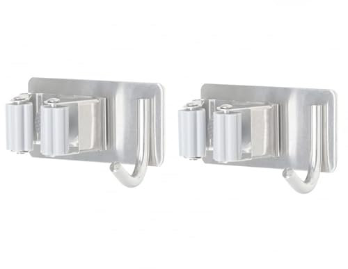 D,casa - Juego de 2 Sujeta escobas Simple con Adhesivo 3M Compact - Pack 2 Sujeta escobas