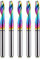 EU_HOZLY Fraise en bout à une cannelure CNC, tige de 4 mm (0,157), diamètre de coupe de 4 mm (0,157), longueur de coupe de 12 mm (0,472), fraise à revêtement DLC pour aluminium, lot de 5