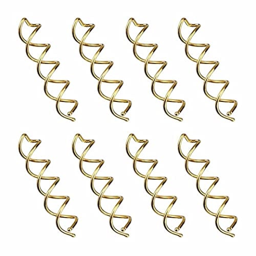 Spiraler Bobby Haarnadel Nicht kratzende runde Spitzen Spiralhaar Clip Spin Clip Schnellschraube Haarnadeln Spiraler Haarnadel für DIY Friseur 10pcs - Golden