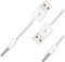 Câble pour iPod Shuffle, prise jack 3,5 mm vers chargeur USB + câble de rechange de synchronisation de données compatible avec iPod Shuffle 3e 4e 5e 6e génération MP3/MP4 – Blanc