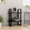 WIFESE Bücherregal 60x30x70 cm 2 Fächer Holzregal Standregal Bookshelf Aufbewahrungsregal Raumteiler Lagerregal Aktenregal Industrie Style Regal für Wohnzimmer Büro Kiefer Massivholz Braun