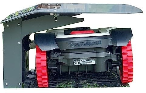 Abri Robot Tondeuse multimarque ROBOT PROTECT Side 62 x 70 x 33 cm | Résistant aux intempéries + Protection UV | Pieds en INOX | matériel de Montage Inclus | Made in Europe