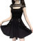 DINGJIUYAN Goth Black Sexy Dress Gothic Dresses Clothes for Women,Goth Black Halter Neck Gothic Dress