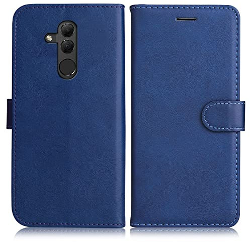 DENDICO Cover per Huawei Mate 20 Lite, Premium Portafoglio PU Custodia in PU Pelle, Flip Libro TPU Bumper Caso per Huawei Mate 20 Lite, Blu Navy