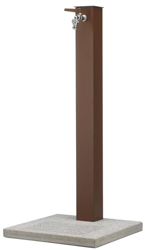 Fontaine de jardin avec robinet et base en béton Belfer 42/QBM Rouille