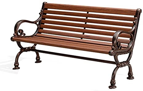 Tudere Gartenbank 2-3 Sitzer Bank Alu Garten Terrasse Bank wetterfest Sitzbank mit Rückenlehne & Armlehne (59.8in/152cm)